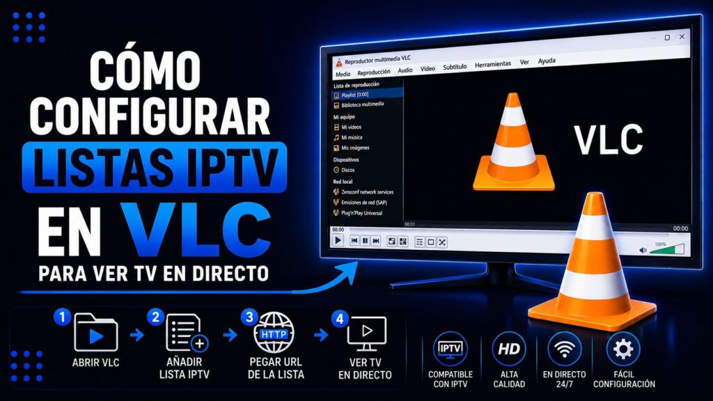 Cómo configurar listas IPTV en VLC para ver TV en directo