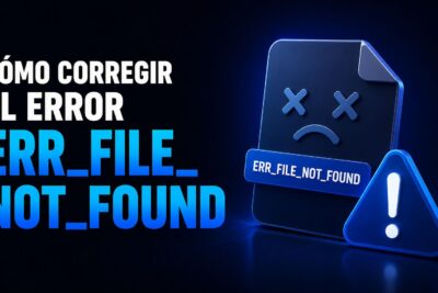 Cómo corregir el error ERR_FILE_NOT_FOUND