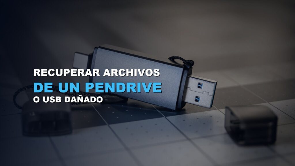 Memoria USB sobre una superficie oscura